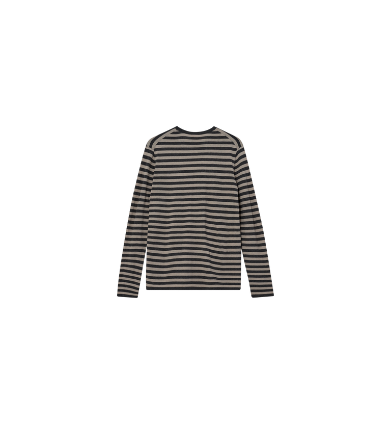 Packshot / Charcoal Melange Stripe / Back